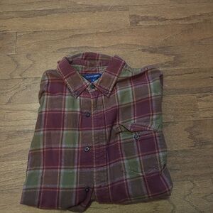 Men's Plaid Shirt - Red and Green